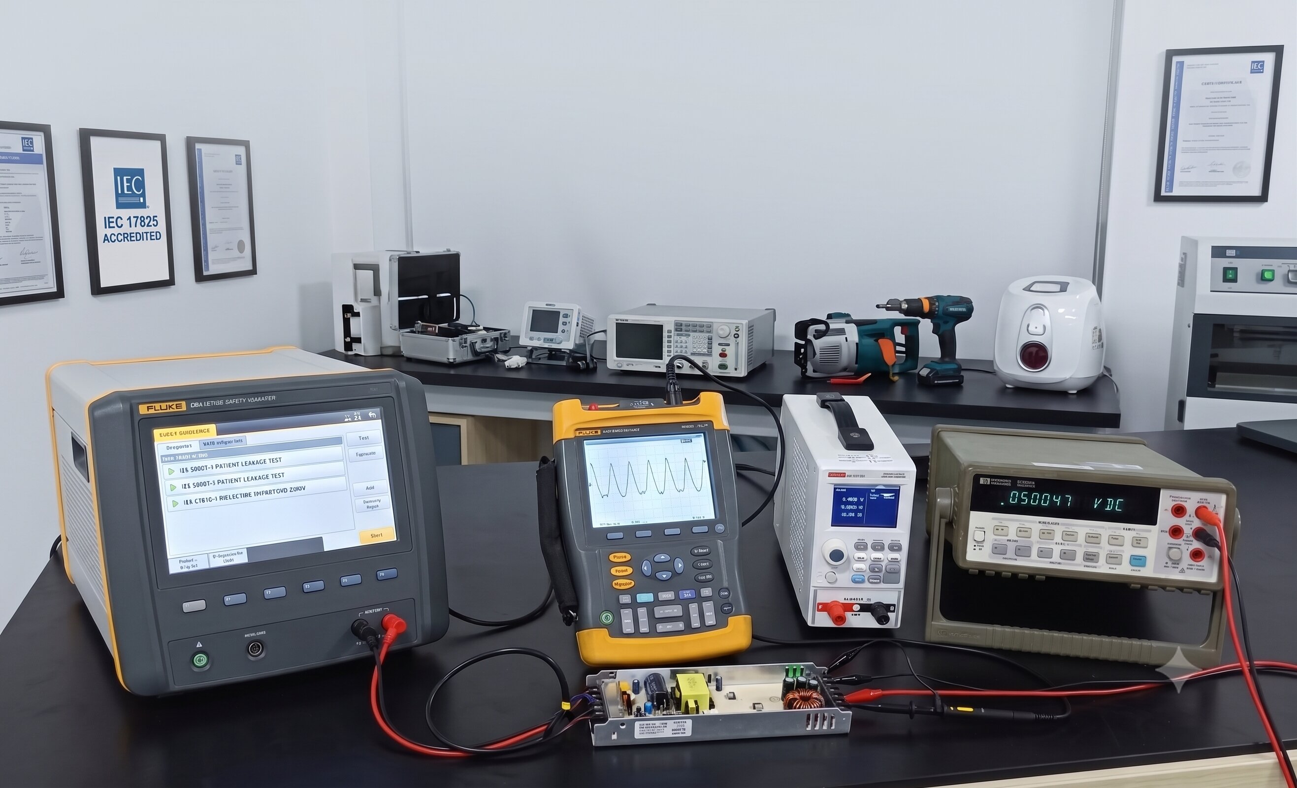 Placa electrónica bajo ensayo